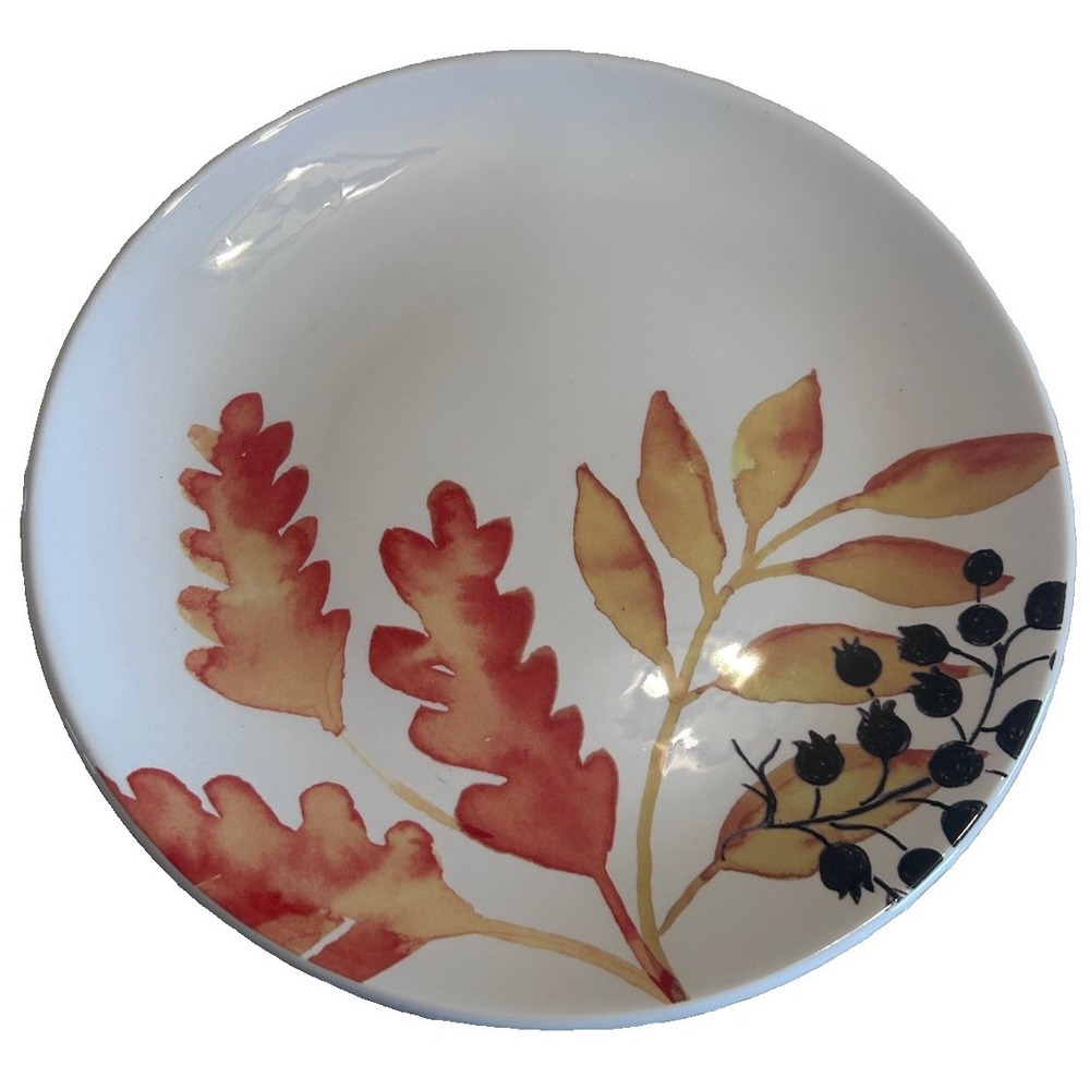 Crate and Barrel Plates Kelley Ventura Autumn Foliage 8" Salad Portugal 1 Plate